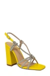 Chase & Chloe Chase And Chloe Azalea Heeled Sandal In Yellow Croc