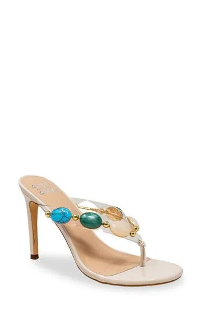Chase & Chloe Chase And Chloe Beaded Strap Sandal In Black