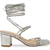 Chase & Chloe Chase And Chloe Block Heel Ankle Tie Sandal