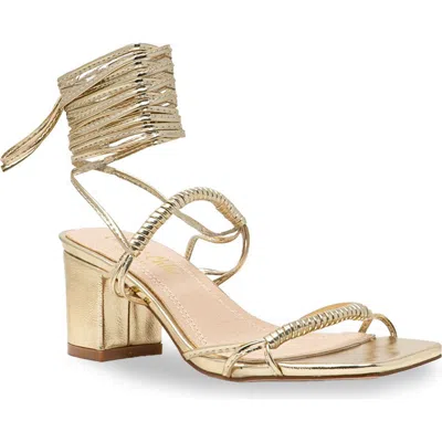 Chase & Chloe Chase And Chloe Block Heel Ankle Tie Sandal