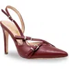 Chase & Chloe Chase And Chloe Buckle Bands Slingback Pump In Red