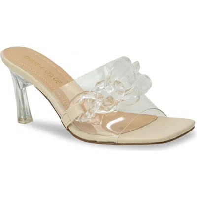 Chase & Chloe Chase And Chloe Chunky Chain Clear Sandal