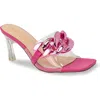 Chase & Chloe Chase And Chloe Chunky Chain Clear Sandal