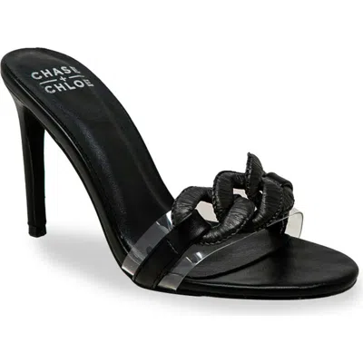 Chase & Chloe Chase And Chloe Chunky Link Stiletto Mule Sandal In Multi