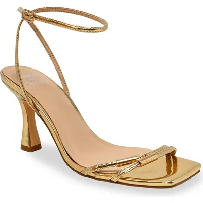 Chase & Chloe Chase And Chloe Cielle Ankle Strap Sandal In Gold