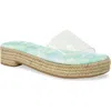 Chase & Chloe Chase And Chloe Clear Platform Slide Sandal
