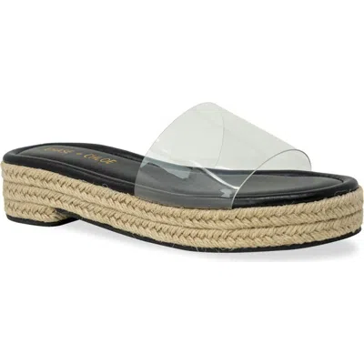 Chase & Chloe Chase And Chloe Clear Platform Slide Sandal