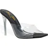 Chase & Chloe Chase And Chloe Clear Strap Stiletto Sandal In Black