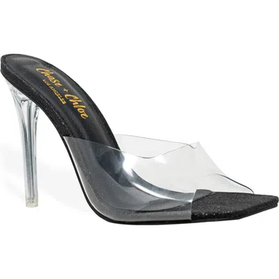 Chase & Chloe Chase And Chloe Clear Strap Stiletto Sandal