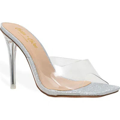 Chase & Chloe Chase And Chloe Clear Strap Stiletto Sandal