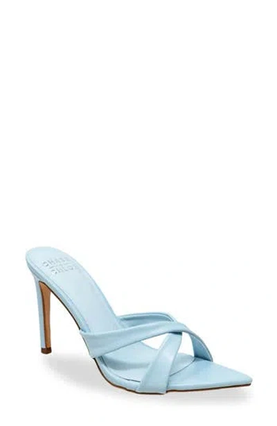 Chase & Chloe Chase And Chloe Crisscross Strap Sandal In Lt. Blue Pu