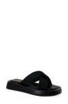 Chase & Chloe Chase And Chloe Crossover Flatform Slide Sandal