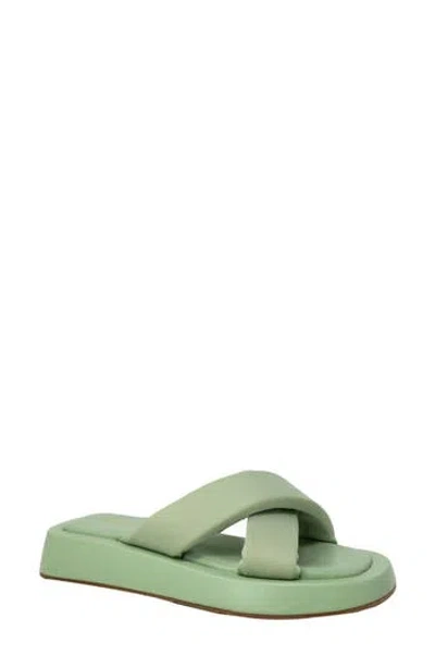 Chase & Chloe Chase And Chloe Crossover Flatform Slide Sandal