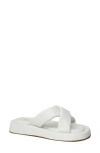 Chase & Chloe Chase And Chloe Crossover Flatform Slide Sandal