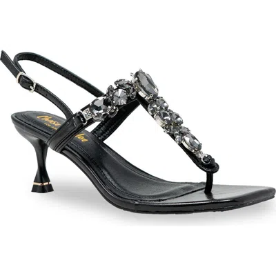 Chase & Chloe Chase And Chloe Crystal T-strap Slingback Sandal