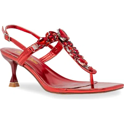 Chase & Chloe Chase And Chloe Crystal T-strap Slingback Sandal