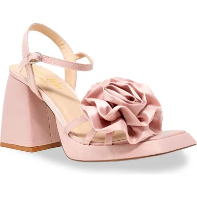 Chase & Chloe Chase And Chloe Danielle Rosette Platform Sandal