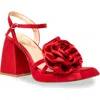 Chase & Chloe Chase And Chloe Danielle Rosette Platform Sandal