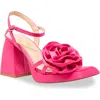Chase & Chloe Chase And Chloe Danielle Rosette Platform Sandal