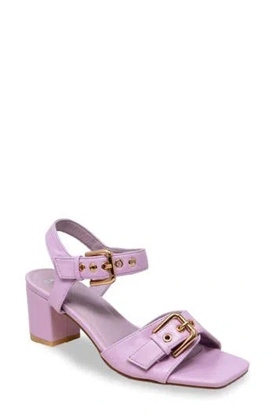 Chase & Chloe Chase And Chloe Darwyn Double Buckle Sandal In Purple