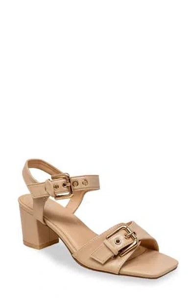 Chase & Chloe Chase And Chloe Darwyn Double Buckle Sandal In Neutral