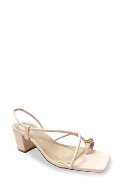 Chase & Chloe Chase And Chloe Darwyn Slingback Sandal In Beige Pu