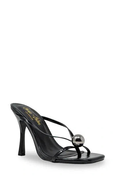 Chase & Chloe Chase And Chloe Divine Sandal In Black Patent