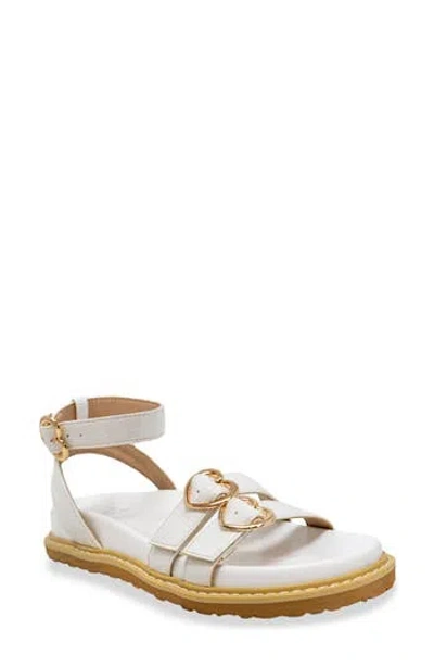 Chase & Chloe Chase And Chloe Elaxi Flatform Sandal In White