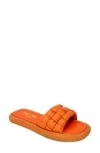 Chase & Chloe Chase And Chloe Elly Puffy Espadrille Flatform Sandal In Orange
