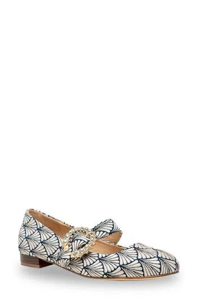 Chase & Chloe Chase And Chloe Enki Mary Jane Flat In Black/ White