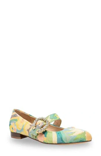 Chase & Chloe Chase And Chloe Enki Mary Jane Flat In Sage