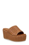 Chase & Chloe Chase And Chloe Evani Raffia Wedge Platform Sandal