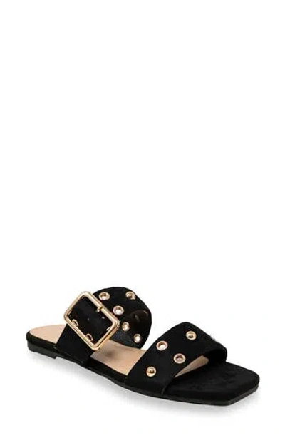 Chase & Chloe Chase And Chloe Eve Double Strap Slide Sandal In Red