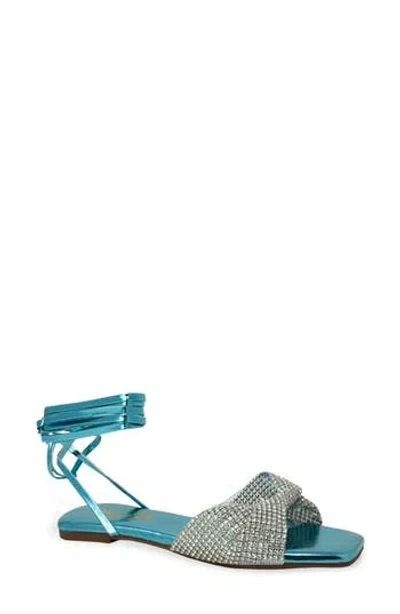 Chase & Chloe Chase And Chloe Eve Rhinestone Ankle Wrap Sandal