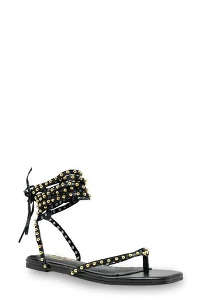 Chase & Chloe Chase And Chloe Eve Studded Ankle Wrap Sandal