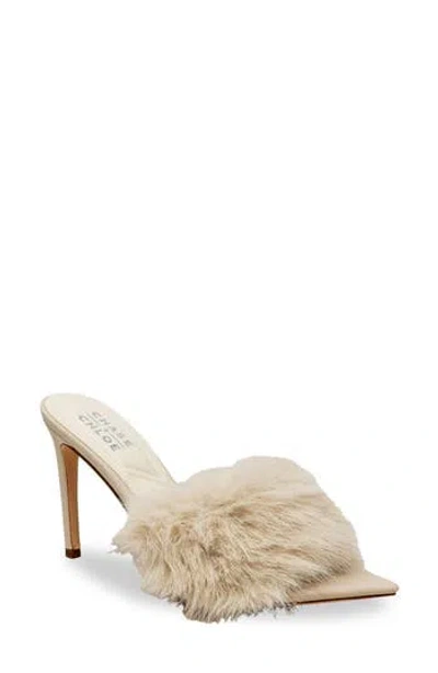 Chase & Chloe Chase And Chloe Faux Fur Stiletto Mule Sandal In Pattern