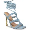 Chase & Chloe Chase And Chloe Geneva Strappy Ankle Wrap Elegant Sandal