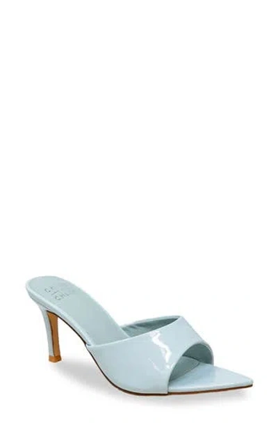 Chase & Chloe Chase And Chloe Glossy Finish Stiletto Sandal In Blue