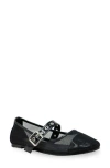 Chase & Chloe Chase And Chloe Grommet Strap Mary Jane Flat In Black