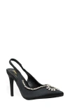 Chase & Chloe Chase And Chloe Halston Crystal Slingback Pump