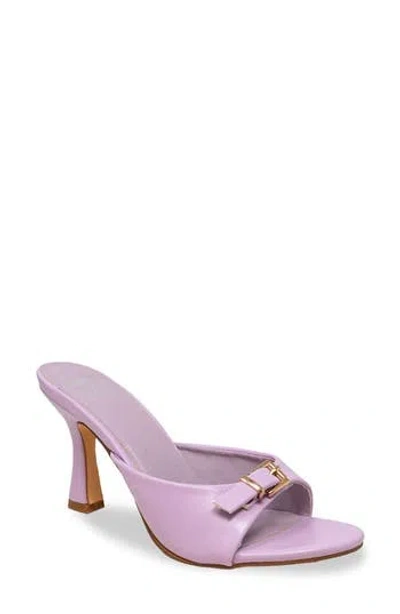 Chase & Chloe Chase And Chloe Iridessa Buckle Slide Sandal In Purple