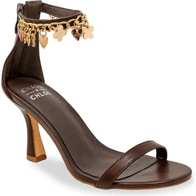 Chase & Chloe Chase And Chloe Iridessa Charm Ankle Strap Sandal In Multi