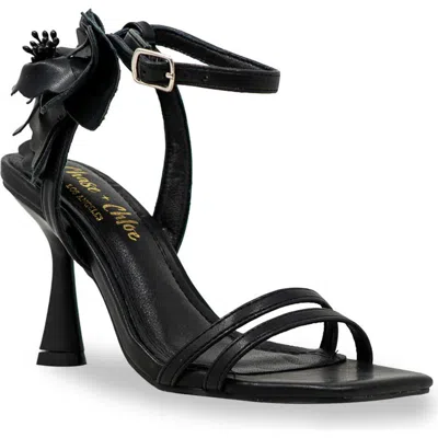 Chase & Chloe Chase And Chloe Iridessa Fray Rosette Sandal