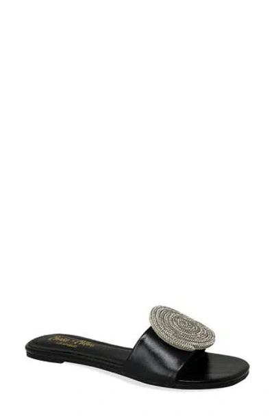 Chase & Chloe Chase And Chloe Irma Spiral Embellished Slide Sandal