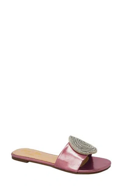 Chase & Chloe Chase And Chloe Irma Spiral Embellished Slide Sandal