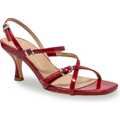 Chase & Chloe Chase And Chloe Jabari Slingback Sandal In Red