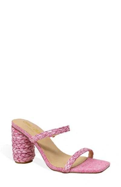Chase & Chloe Chase And Chloe Jessie Espadrille Slide Sandal In Multi