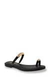 Chase & Chloe Chase And Chloe Jexley Slide Sandal In Black Pu