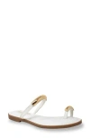 Chase & Chloe Chase And Chloe Jexley Slide Sandal In Ivory Pu