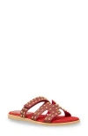 Chase & Chloe Chase And Chloe Khari Studded Slide Sandal